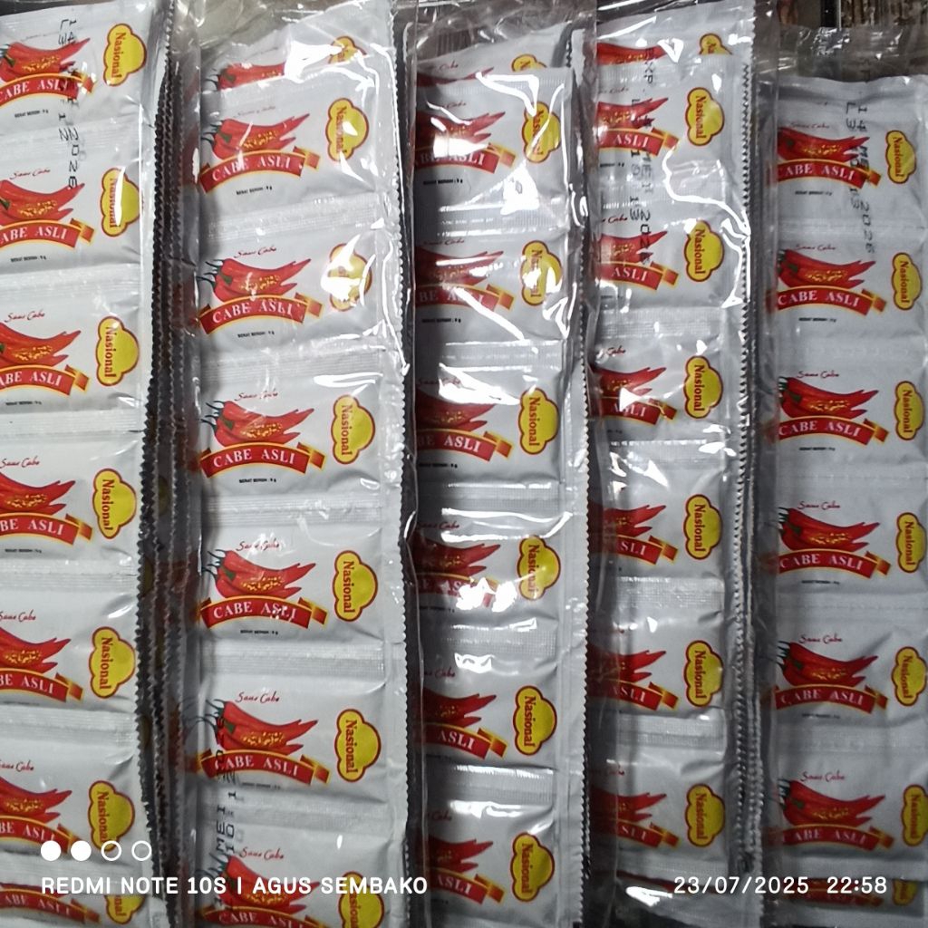 

paket 5 pak sambal nasional asli sachet isi 24s
