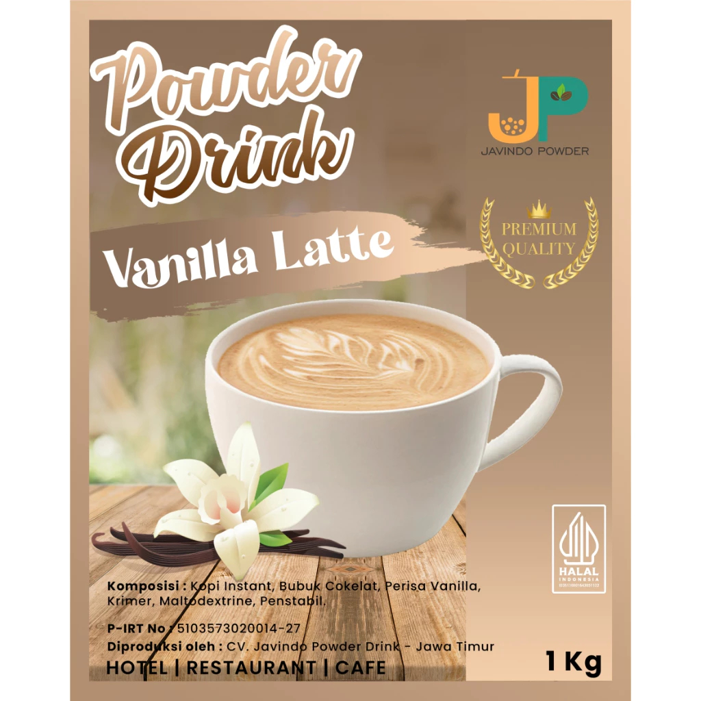 

JAVINDO Bubuk Minuman Rasa Vanilla Latte / Kopi Vanila 1Kg / 1 Kg Premium - Javindo Powder