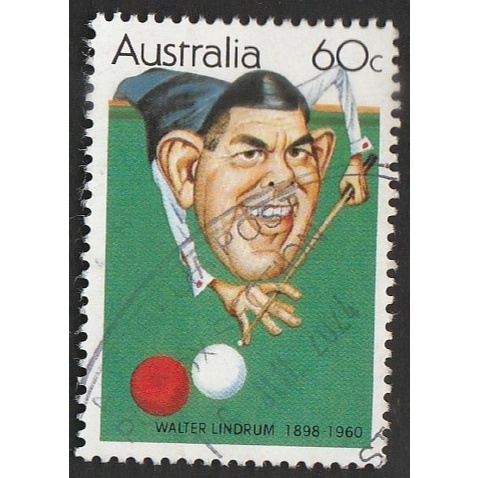 

A 12557 SATU BUAH PRANGKO AUSTRALIA NOMINAL 60C TEMA WALTER LINDRUM 1898-1960 DENGAN KONDISI SUDAH ADA CAP