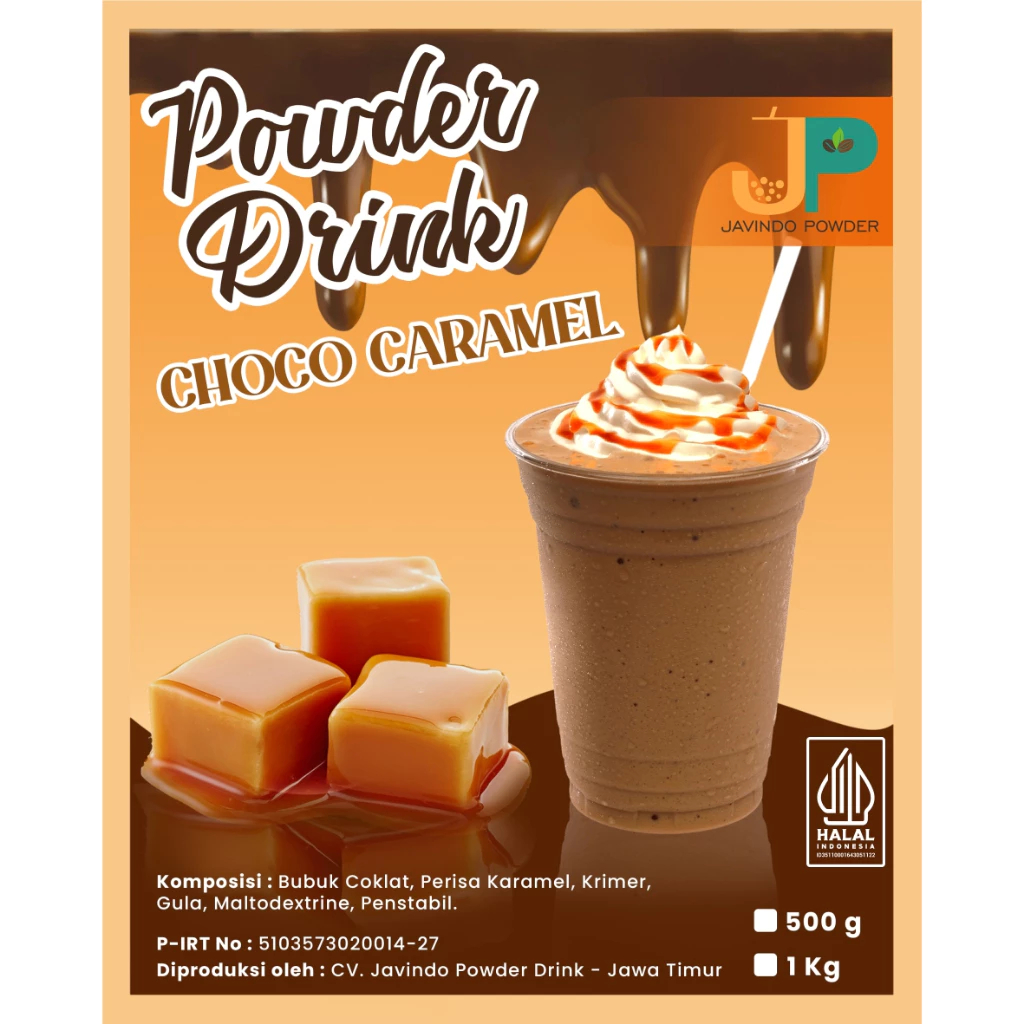 

JAVINDO Bubuk Minuman Rasa Choco Caramel / Coklat Karamel 1Kg / 1 Kg Reguler - Javindo Powder