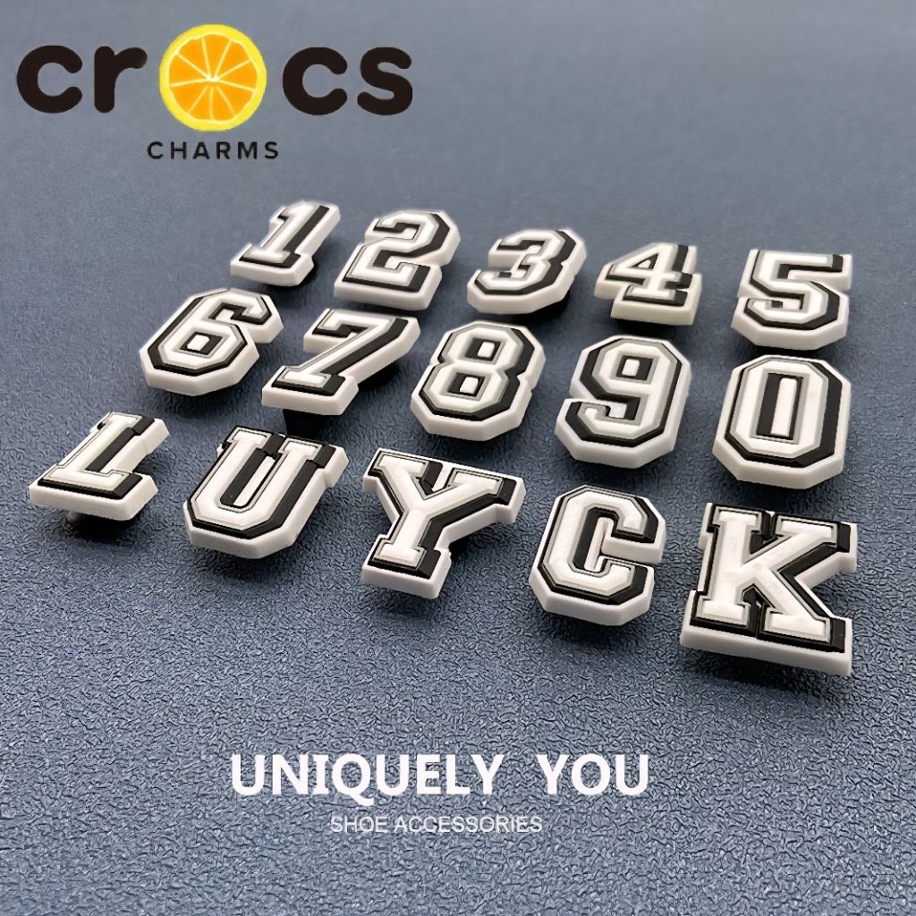 CROCS JIBBITZ ALFABET HURUF A-Z DAN NOMOR ANGKA 0-9