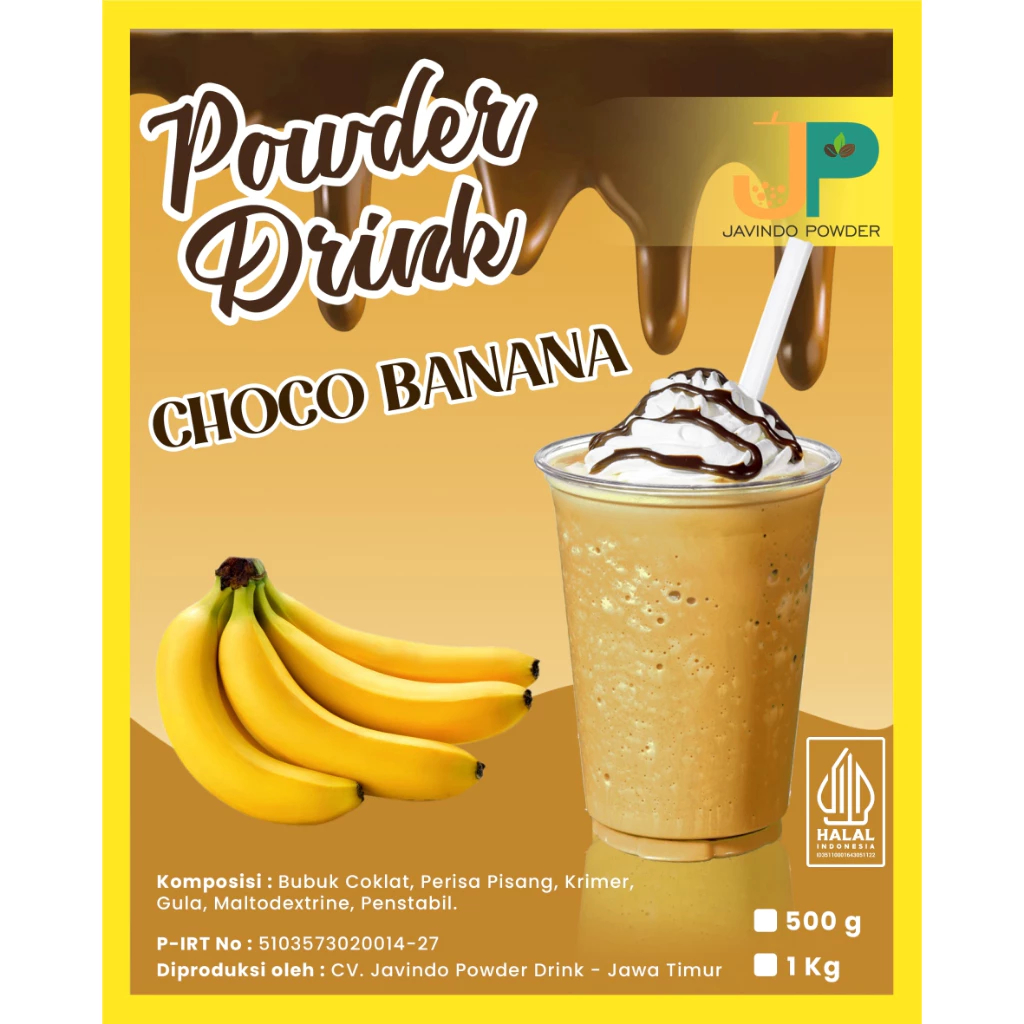 

JAVINDO Bubuk Minuman Rasa Choco Banana / Coklat Pisang 1Kg / 1 Kg Reguler - Javindo Powder
