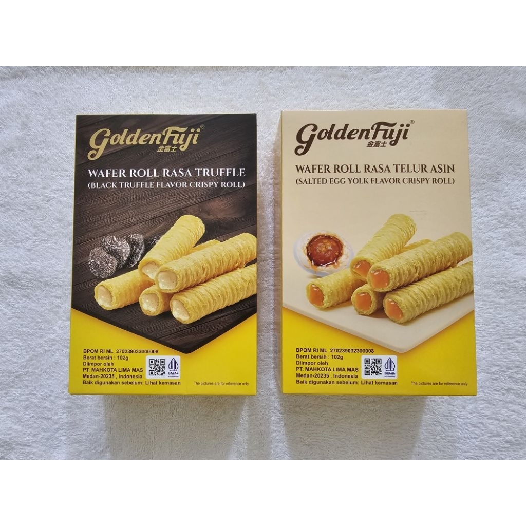 

Golden Fuji Wafer Roll with Salted Egg Yolk & Black Truffle Flavor