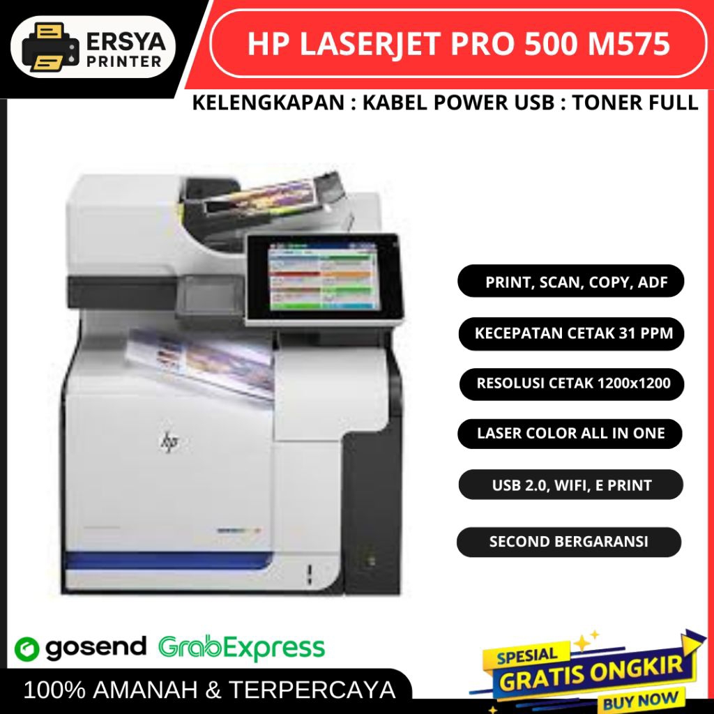 Printer Laser warna HP LaserJet Enterprise 500 color MFP M575