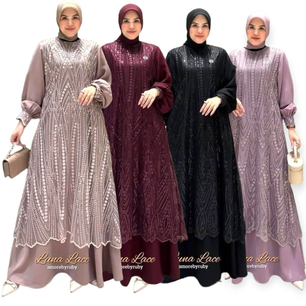 LUNA LACE DRESS KODANGAN TERBARU BROKAT TERBAIK.