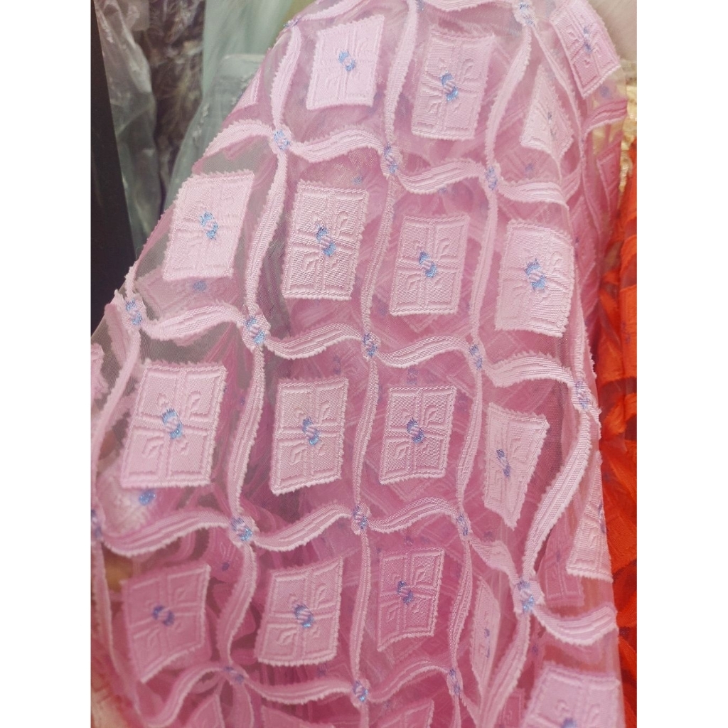 kain organza antik  - kain organza premium  - kain organza butik  - kain organza original ( pink )