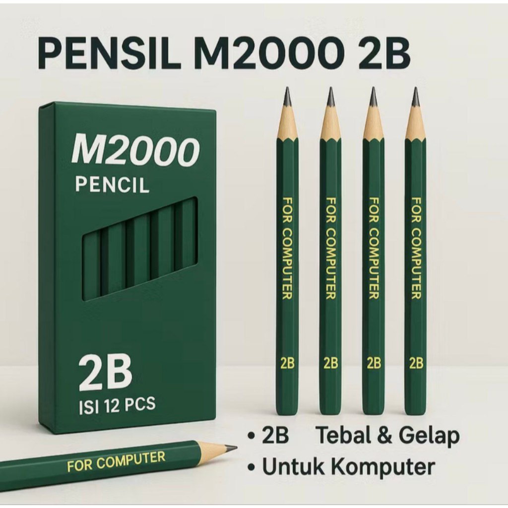 

Pensil 2B MX2000 1 Pack Isi 12 Pcs Alat Tulis Anak