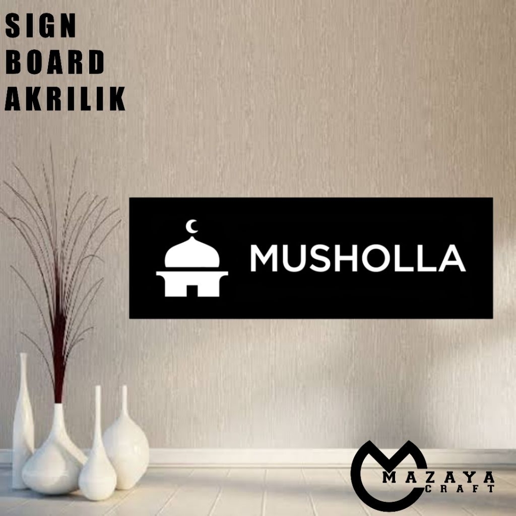 

Musholla Sign Board Label Tempel Mushola Akrilik Print Papan Tulis Nama Ruang Petunjuk Ruangan Acrylic