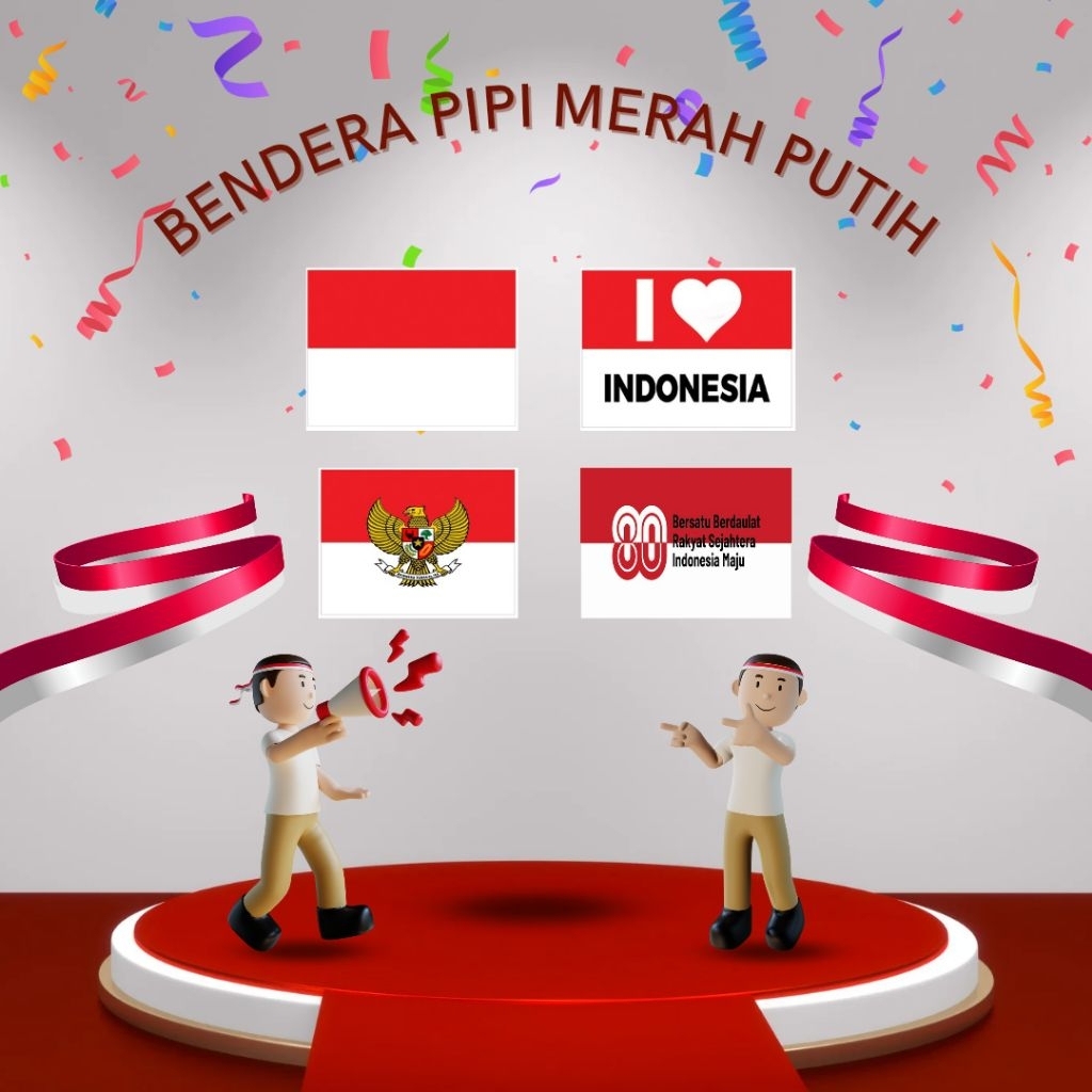 

100 pcs Sticker Pipi Merah Putih Bendera TERMURAH
