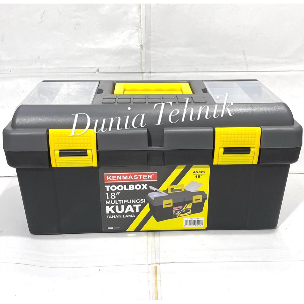Tool Box KENMASTER 18” Tool Box Besar Wadah Perkakas 18 Inch Tempat Penyimpanan Perkakas Kunci Kotak