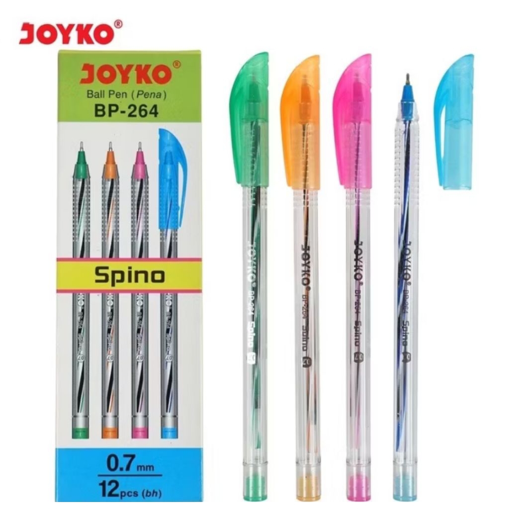 

Pulpen Joyko Bp-264 Spino 0.7mm ( 1pak/12pcs )