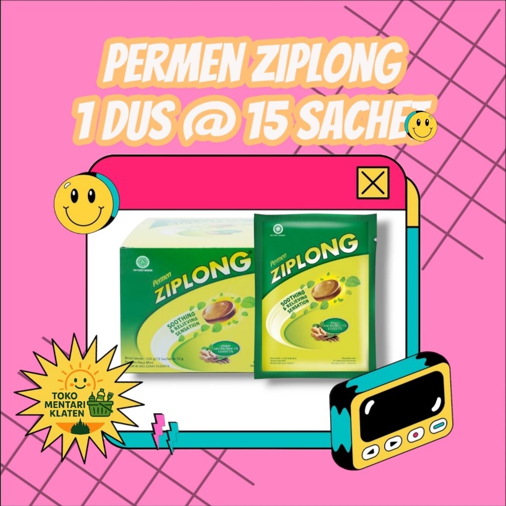 

Permen Ziplong Mint Sachet 1 Box @15 Sachet - Melegakan Tenggorokan