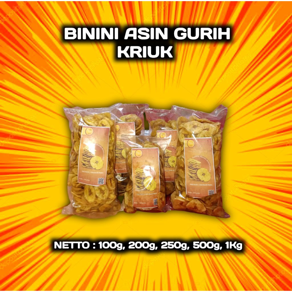 

KERIPIK PISANG ORIGINAL ASIN GURIH KRIUK - BININI