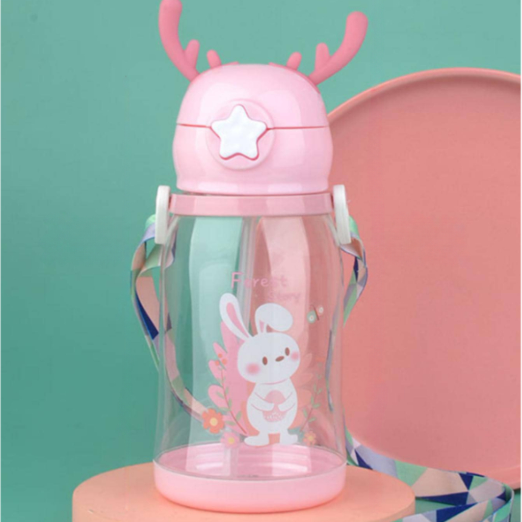 Tempat Minum Lucu Anak Perempuan Tanduk Rusa Tali Panjang Tk SD