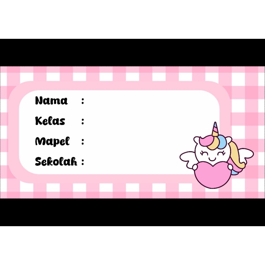 

Label Nama / Label Buku Sekolah Anak / Label Buku Custom