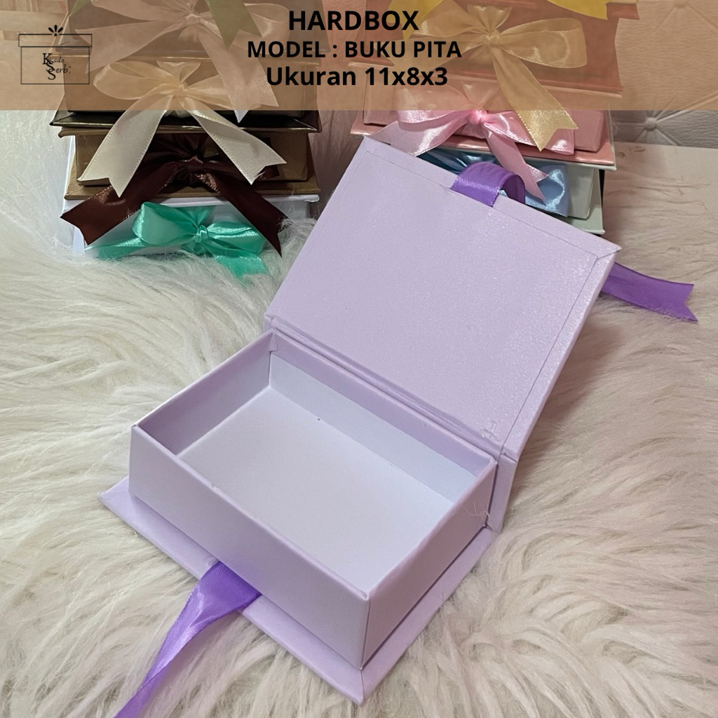 

Hardbox model buku pita 11x8x3cm / hardbox custom / box LM / kotak kado pita