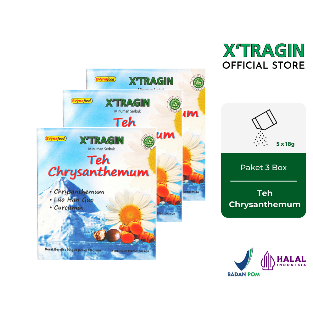 

X'TRAGIN Teh Chrysanthemum Paket 3 Box Minuman Serbuk