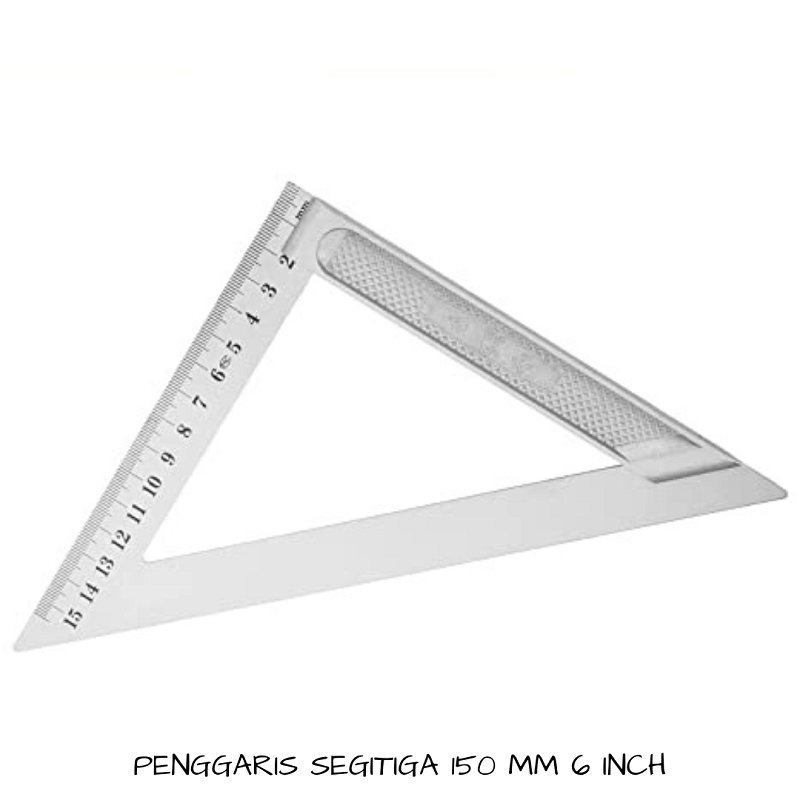 

Penggaris Siku Segitiga 15 cm Stainless Steel