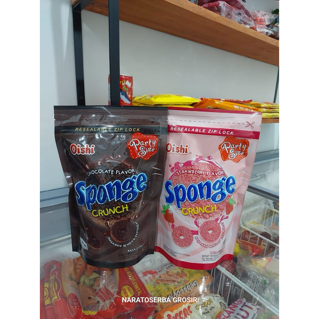 

Oishi Sponge Crunch Kemasan Pouch Strawberry Cokelat 100gr