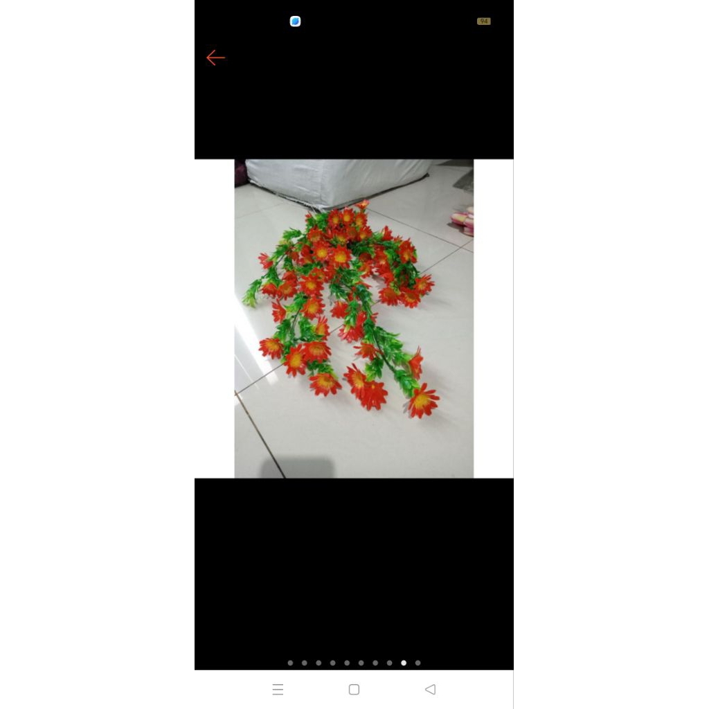 Matahari gantung bunga plastik hiasan dinding