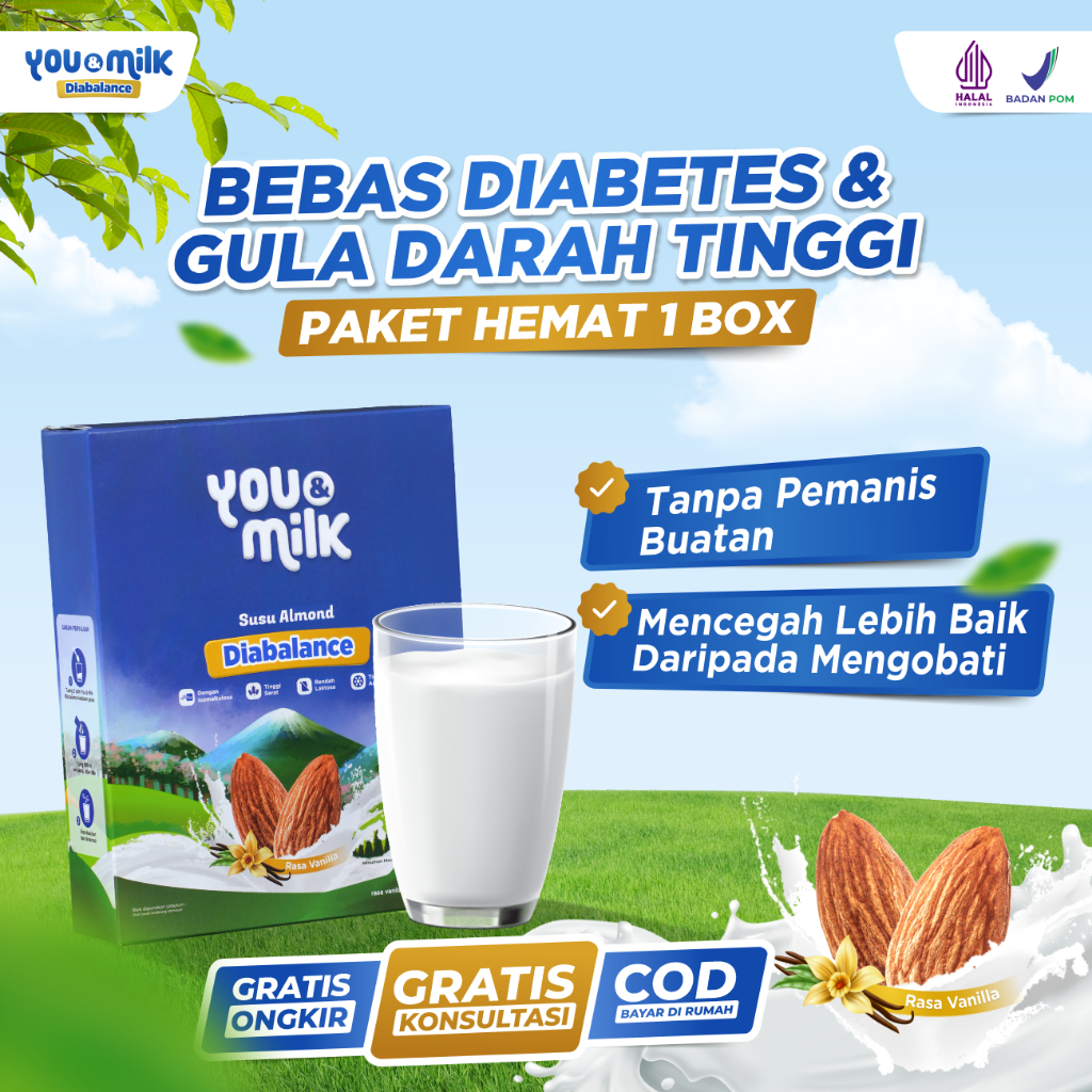 

SUSU YOU & MILK DIABALANCE Untuk Mencegah Diabates dan Mengontrol Gula Darah yang Tinggi Meningkatkan Metabolisme dan Menjaga Kesehatan Jantung