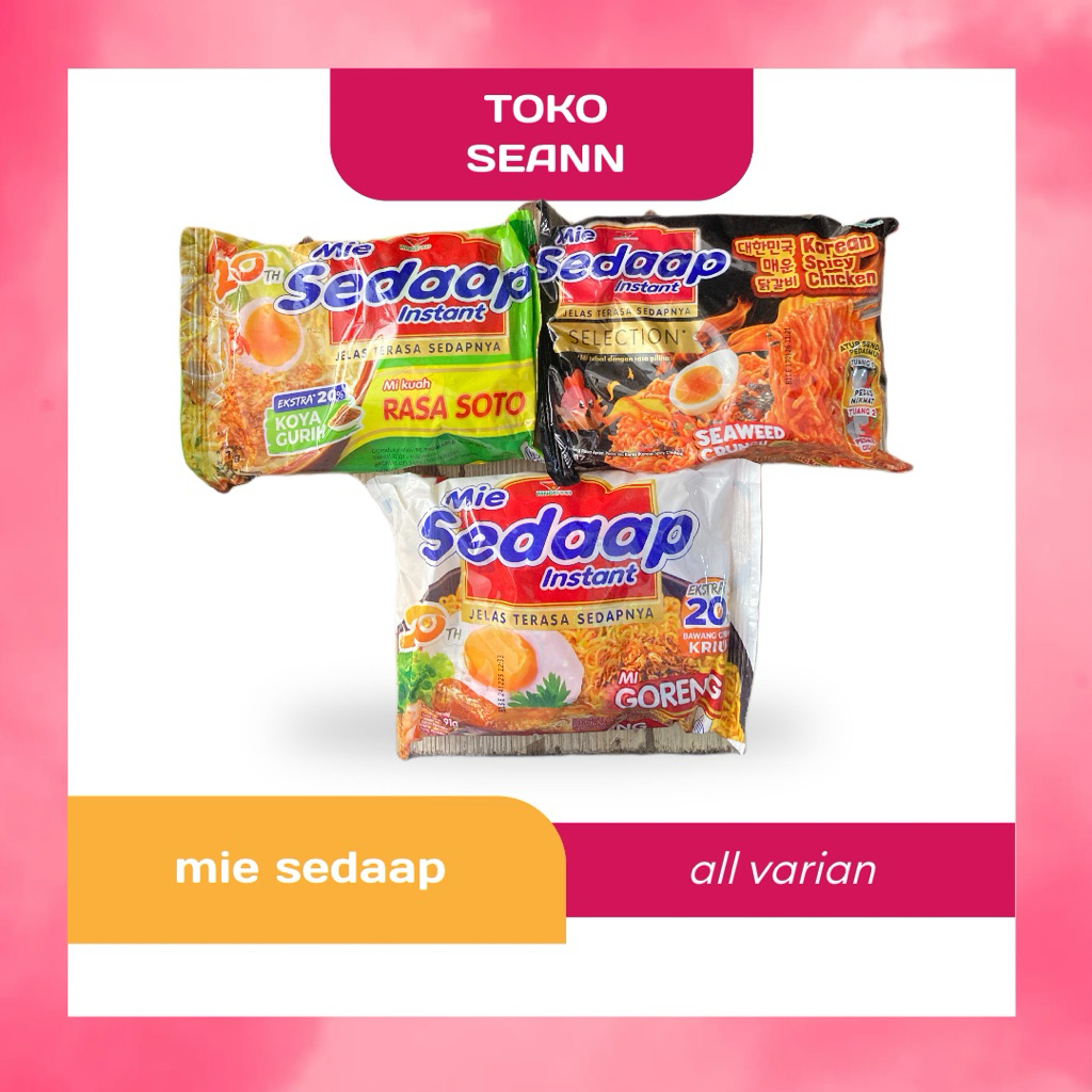 

Mie sedaap all varian