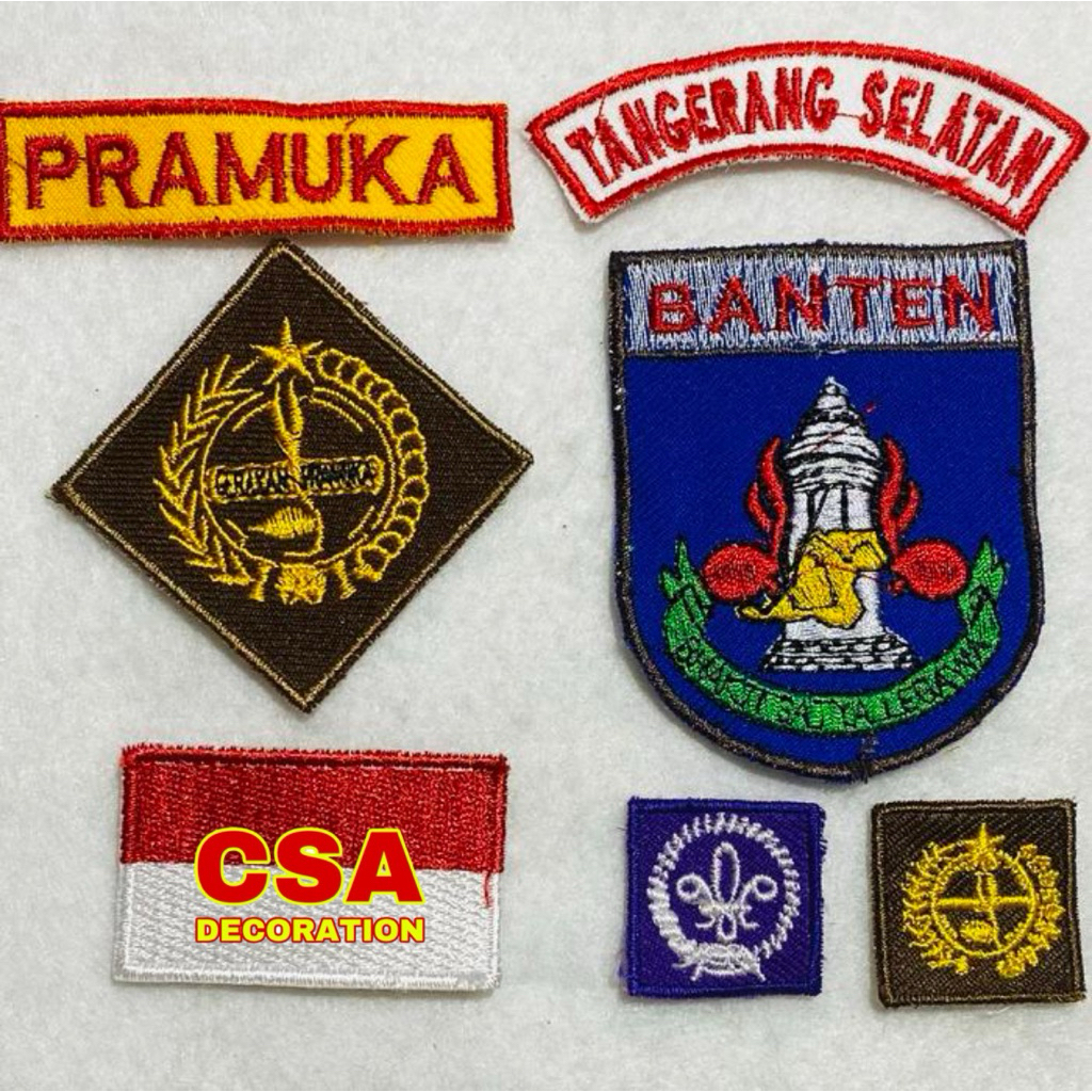 ATRIBUT BADGE PRAMUKA PUTRA PUTRI TANGERANG SELATAN [ 1 SET ]