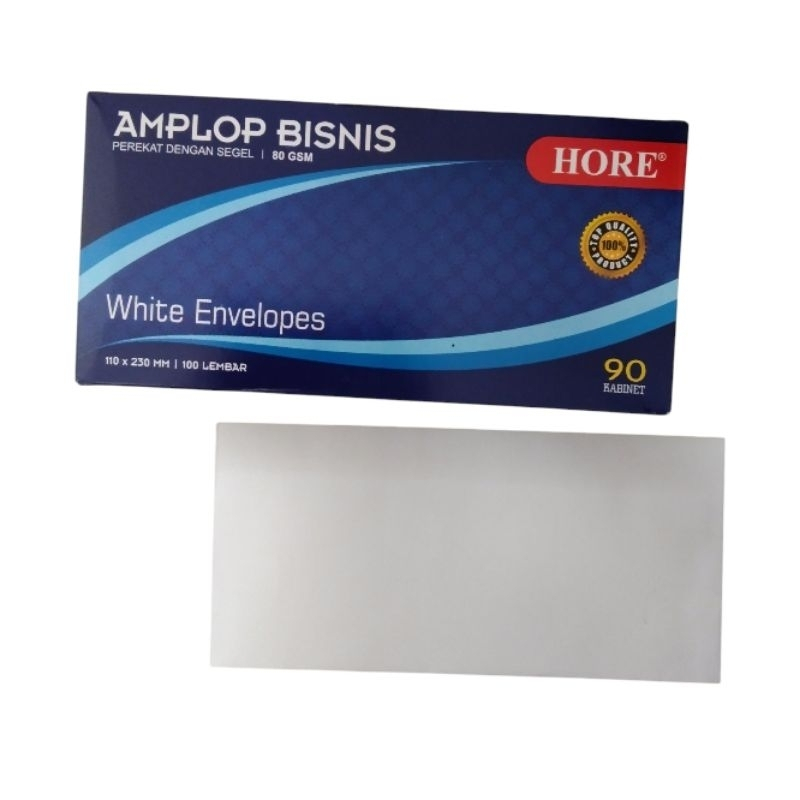 

Amplop HORE 90 Polos Panjang 80GSM/Amplop Putih Polos Panjang 90/Amplop Surat Putih Panjang 90 HORE Envelopes 90 Polos