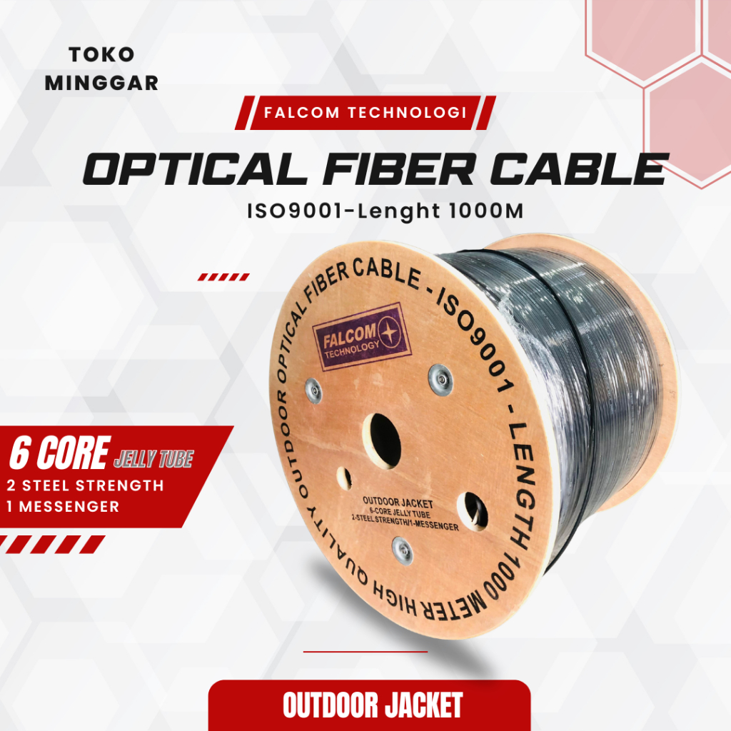 KABEL FIBER OPTIC FALCOM 6 CORE 3 SELING 1000M
