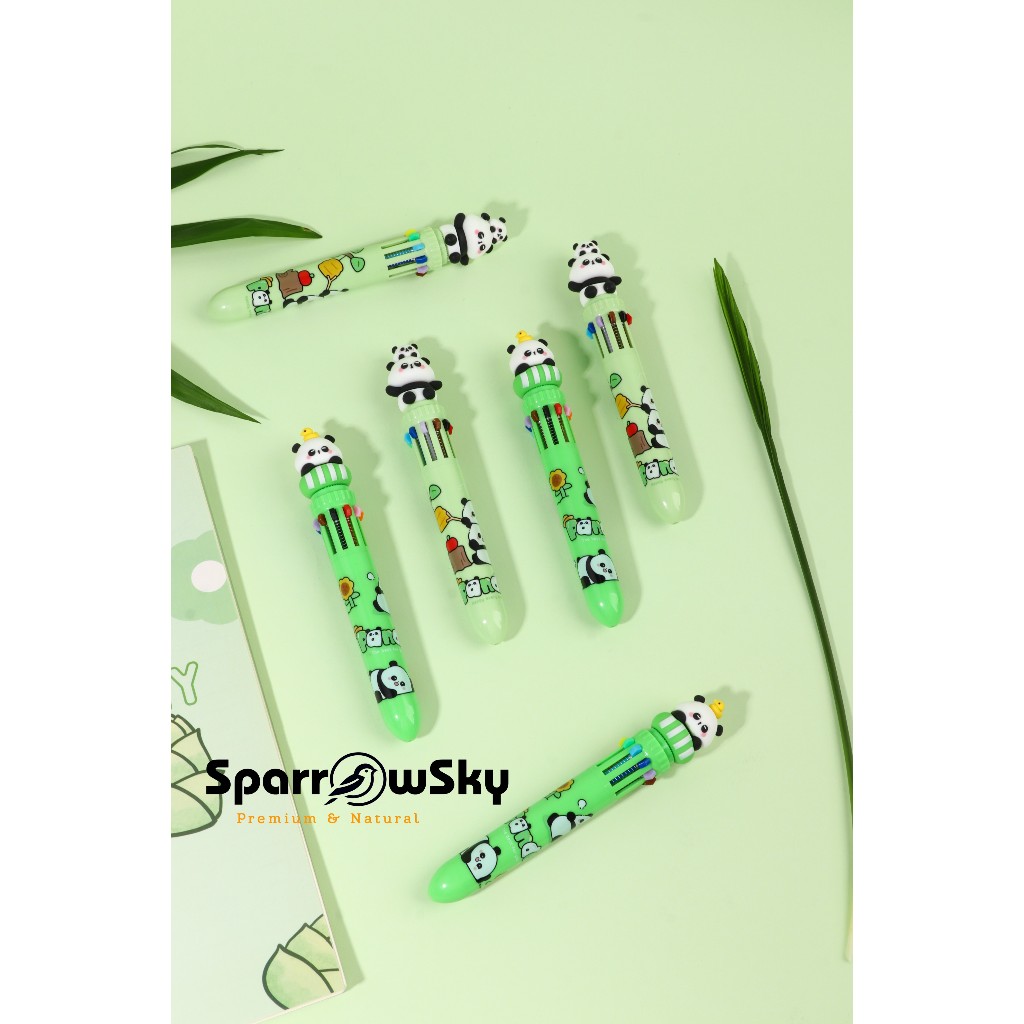 

SPARROW KUKI Pen Silikon / Silicone Pen / Pen Karakter Lucu Cantik 10 Warna PANDA (8394)