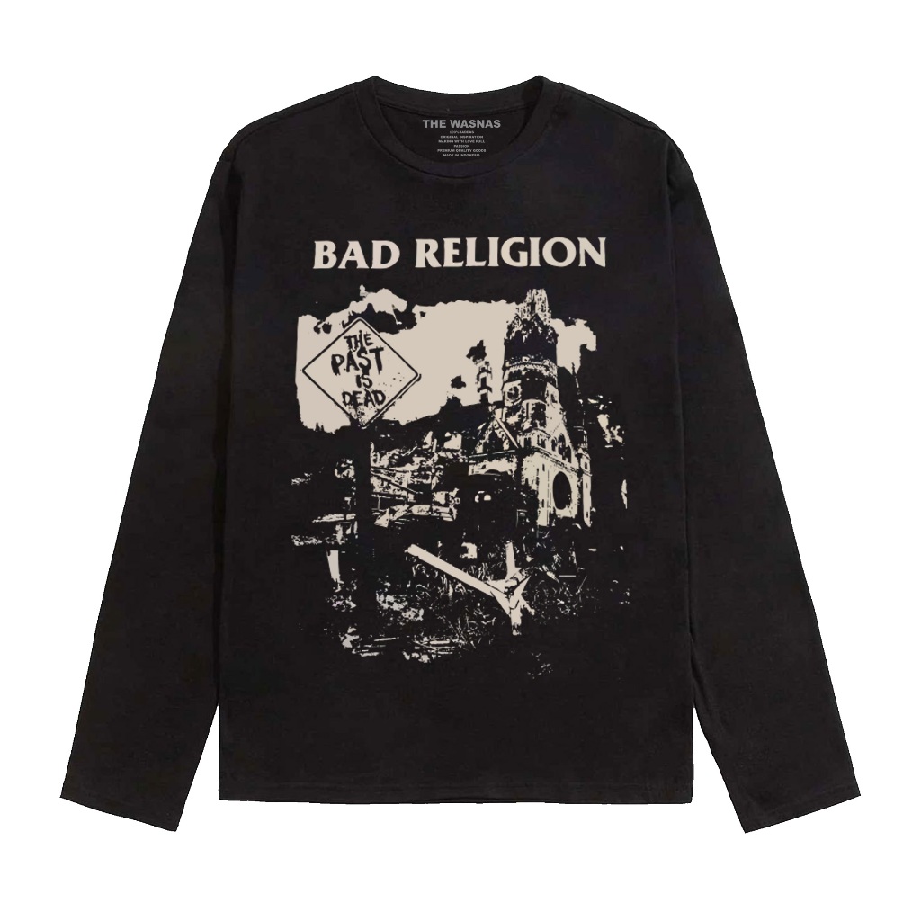 Takeshi Kaos Lengan Panjang Bad Religion Past T-shirt long sleeve pria wanita unisex