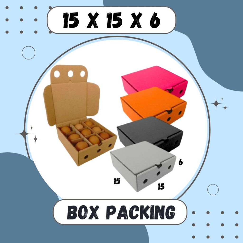 

Kardus 15x15x6 LD Box 15x15x6 LD Dus Telur Isi 9 15x15x6 LD Packing Tray Endog Asin Kardus Balap