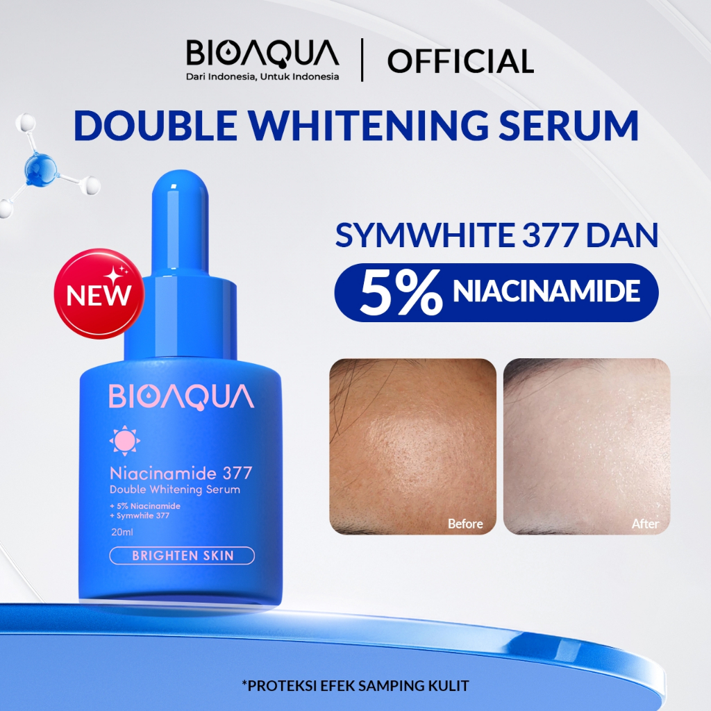 [5% Niacinamide]-BIOAQUA Niacinamide dan Symwhite 377 Double Whitening Serum Wajah 20ml Serum Whiten