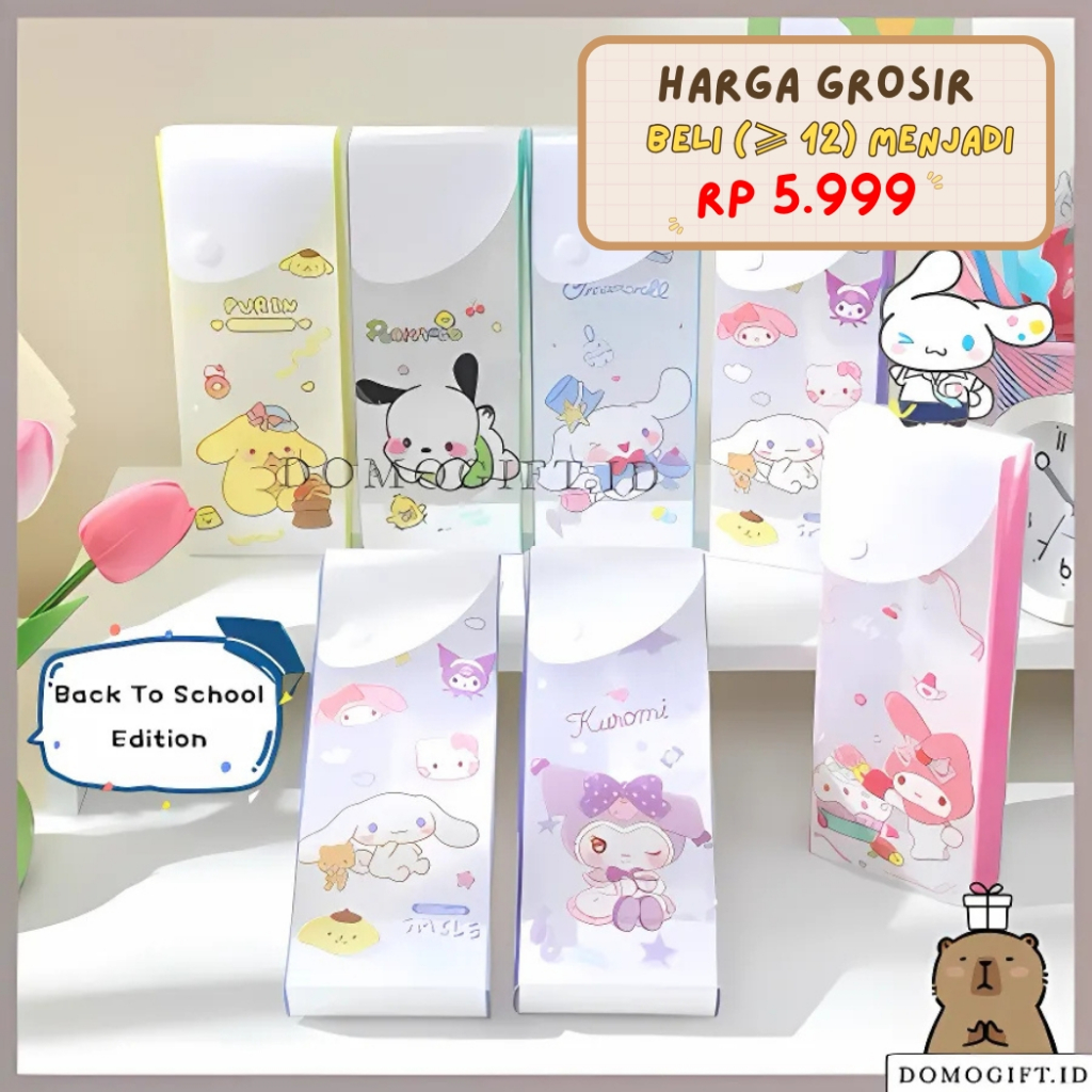 

Kotak Pensil Anak Kecil Mika Karakter Cartoon Tempat Pensil Plastik Transparan Kuromi Capybara KP09