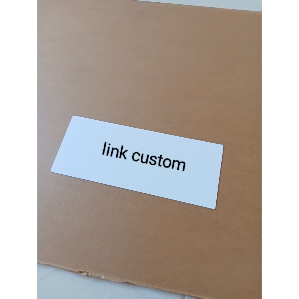 

Sign label Custom kata kata dan ukuran PVC 1mm putih