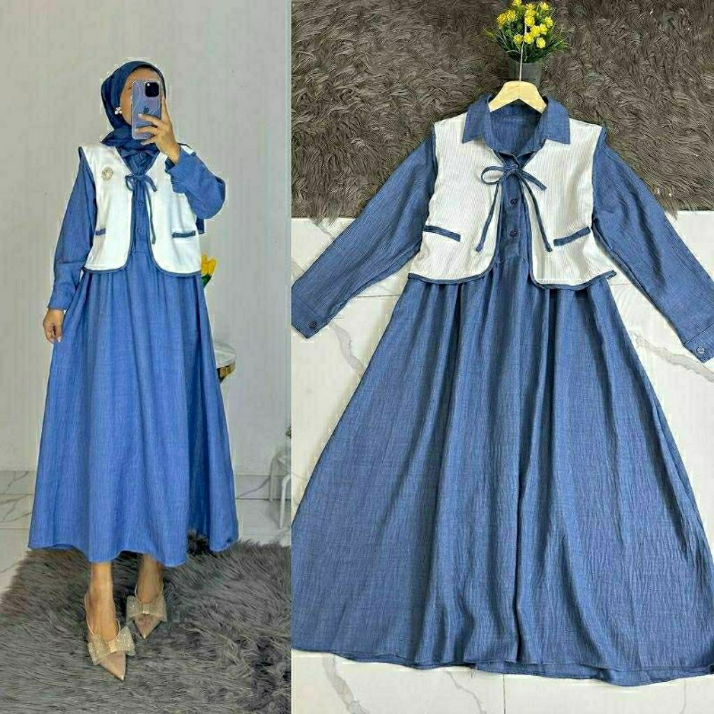 MIDI DRESS ALICIA ROMPI CRINCEL AIRFLOW