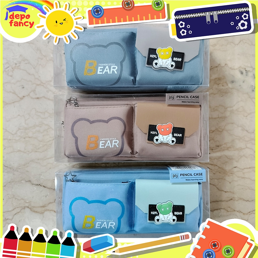 

Kotak Pensil Kain 2 Resleting YMJ-3047 / Pencil Case / Tepak Pensil / Box Pen / Boks Pensil