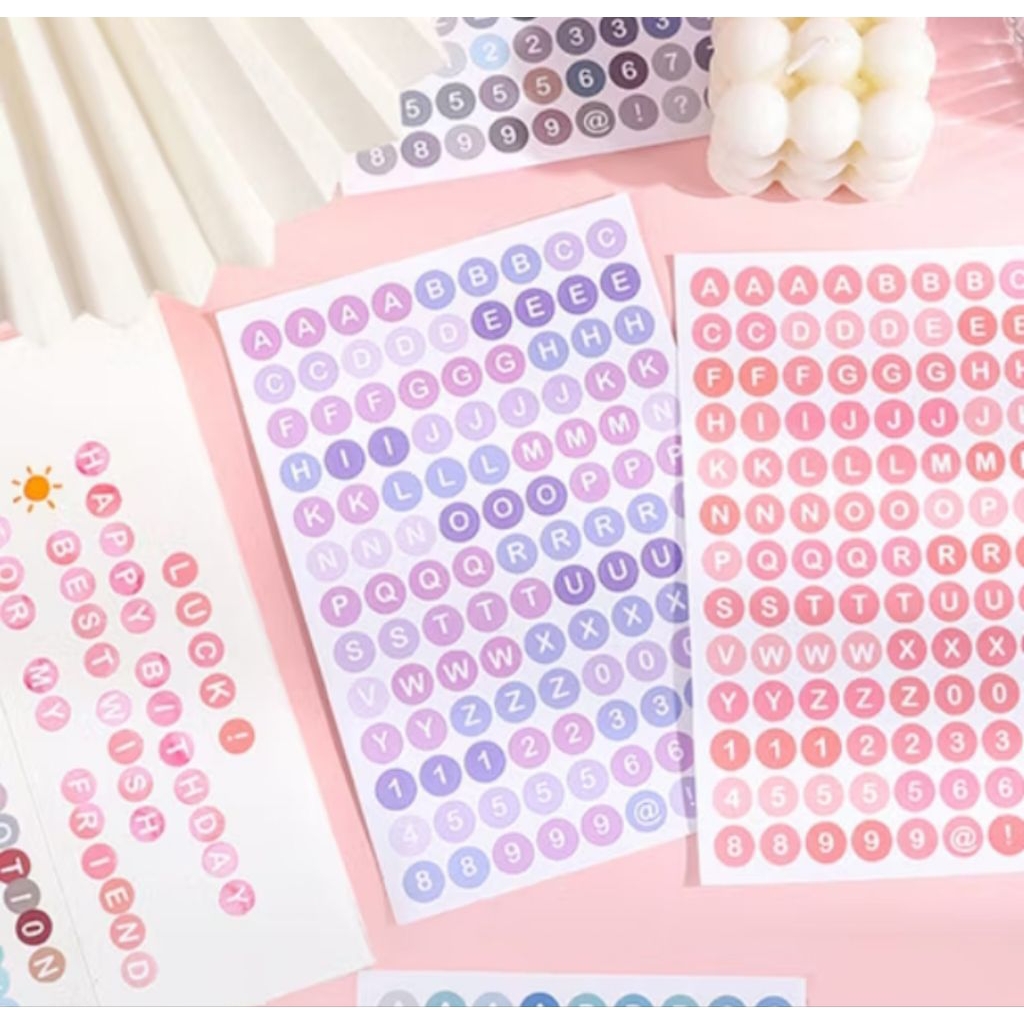 

STIKER ALPHABET DIY STICKER HURUF SCRAPBOOK MEMO NOTES