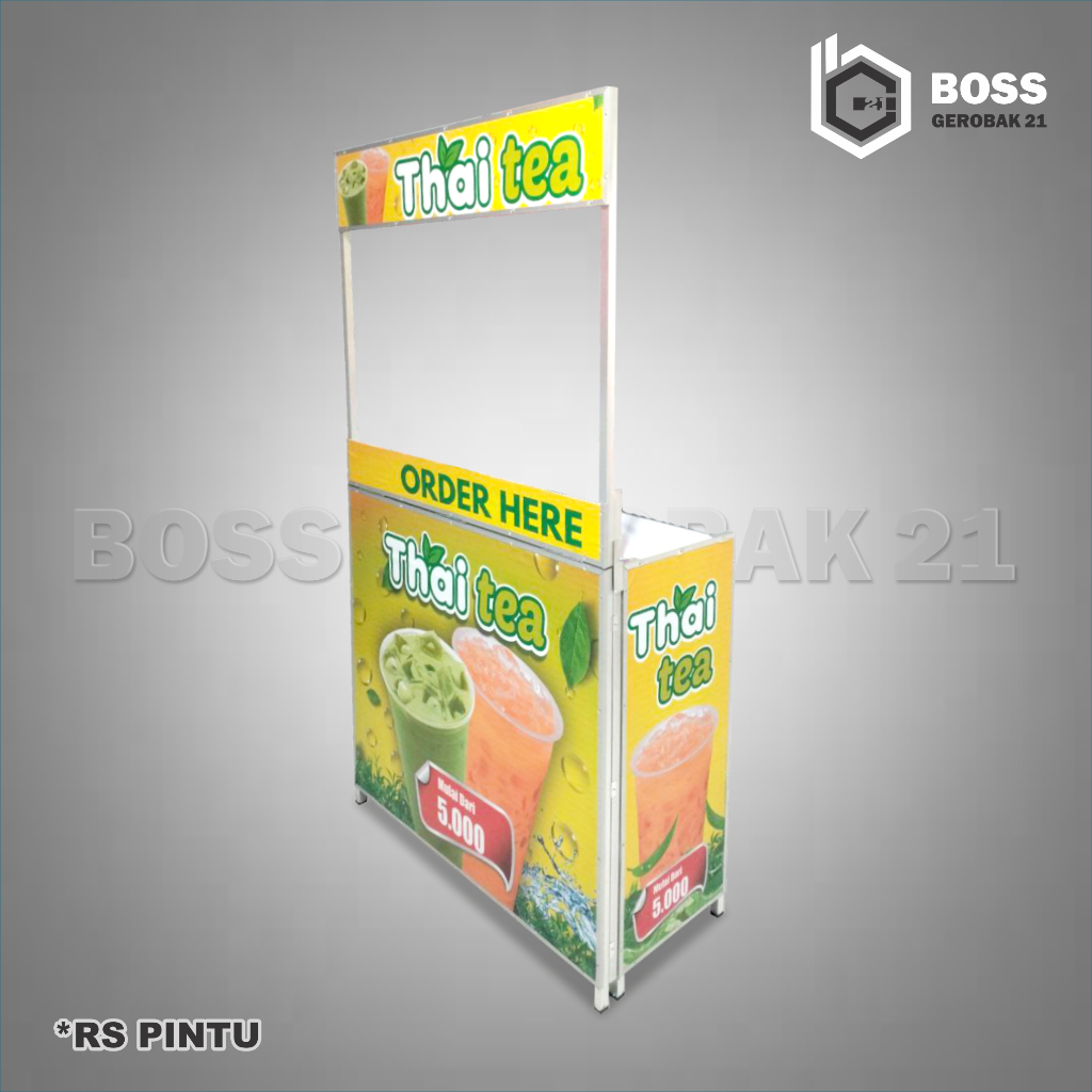 Meja Booth Portable Pintu Lipat Bisa COD Cocok Untuk Usaha Atau Jualan Minuman Dan Makanan Gerobak A
