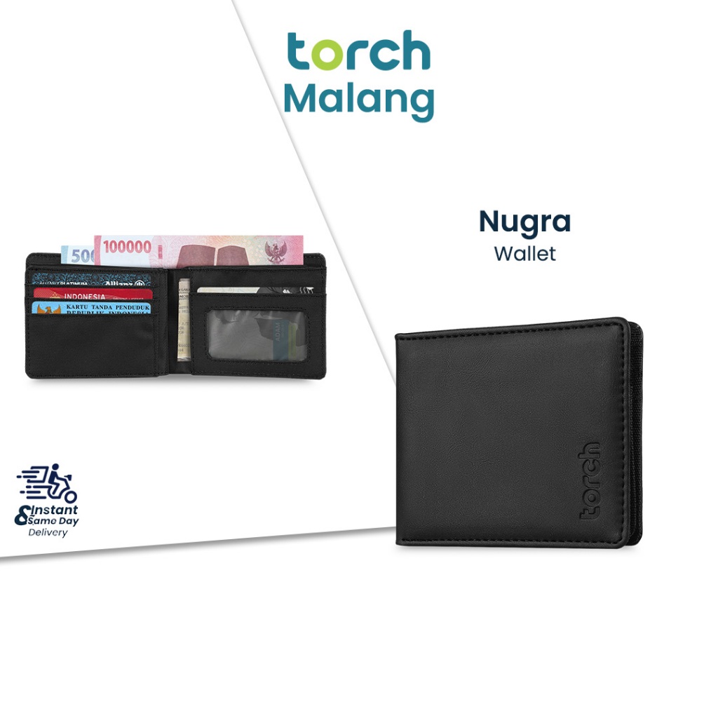 TORCH Nugra Dompet Simple Lipat Pria Wanita Tempat Kartu Uang STNK Karcis Kuat Tahan Air - Wallet Wa