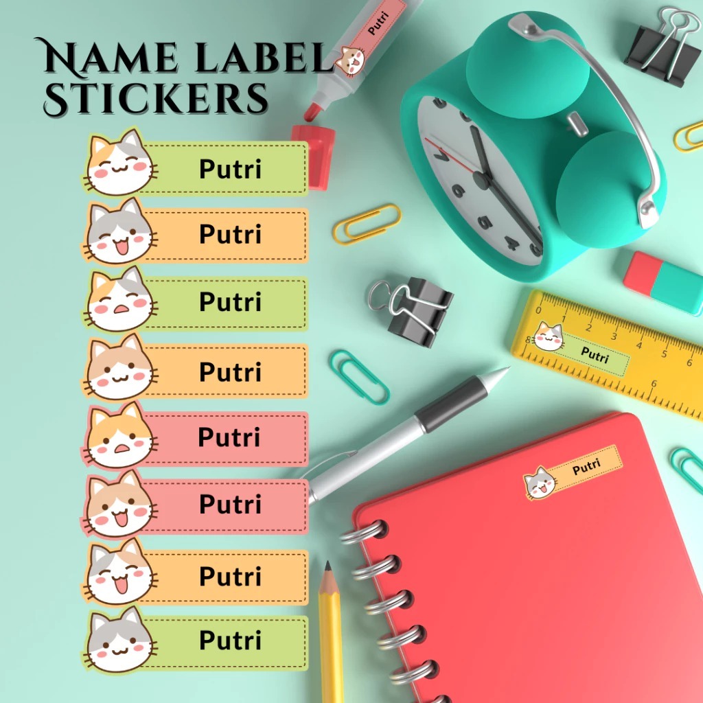 

Stiker Label Nama Anak Sticker Lucu Sticker Kartun Stiker Custom Part 2