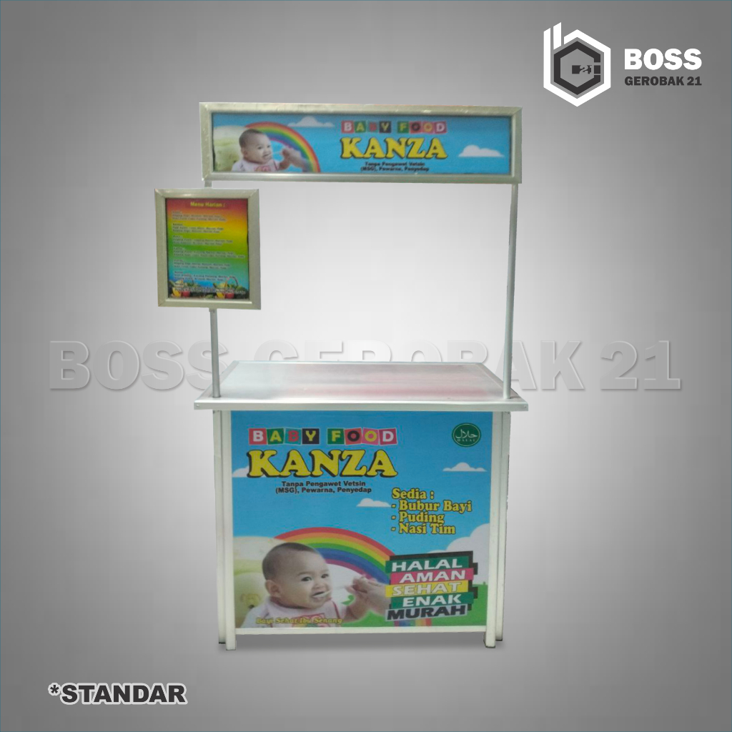 Booth Portable Gerobak Lipat Aluminium  ST