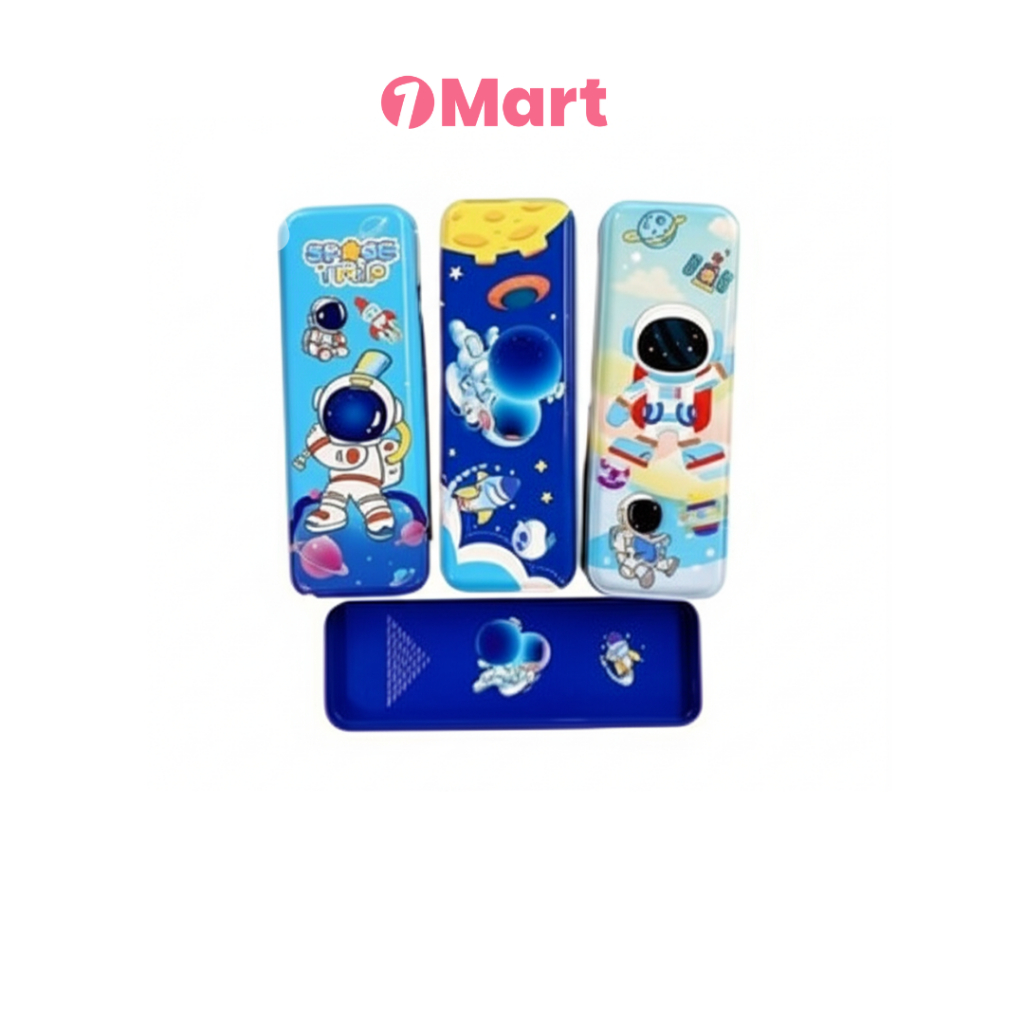 

1MART Tempat Pensil Kaleng Motif Astronot
