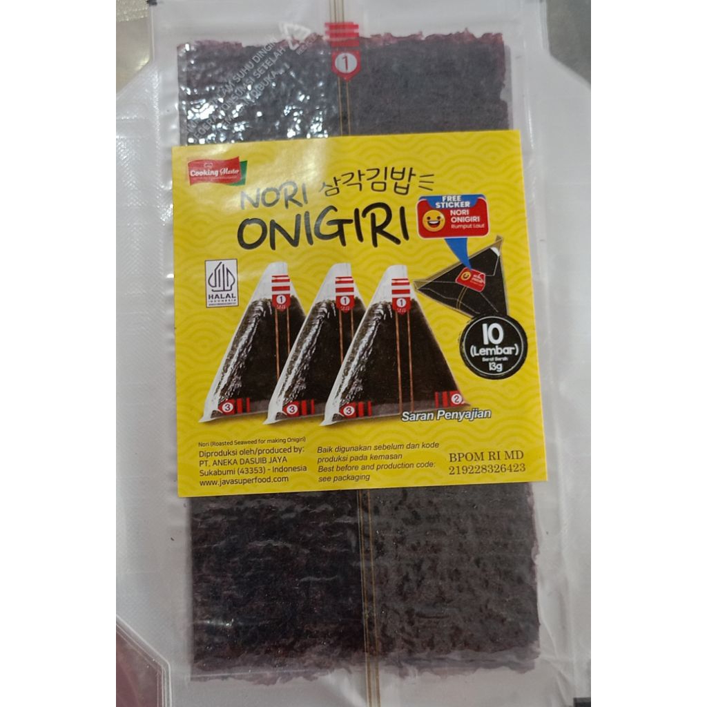 

Nori Onigiri | Nori Wrapper Khusus Bungkus Nori Triangle/ Sushi Nori 10 lembar 13g Halal
