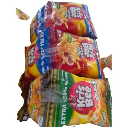 

Snack kris bee krunchy jagung bakar @ 22.5g isi 10 bungkus perenteng- Snack kris bee french potato @ 20g isi 10 bungkus perenteng