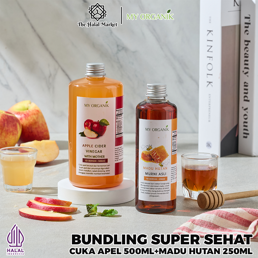 

My Organik Paket 2 in 1 Cuka Apel Madu Kalimantan Asli Minuman Diet Premium Pure Original