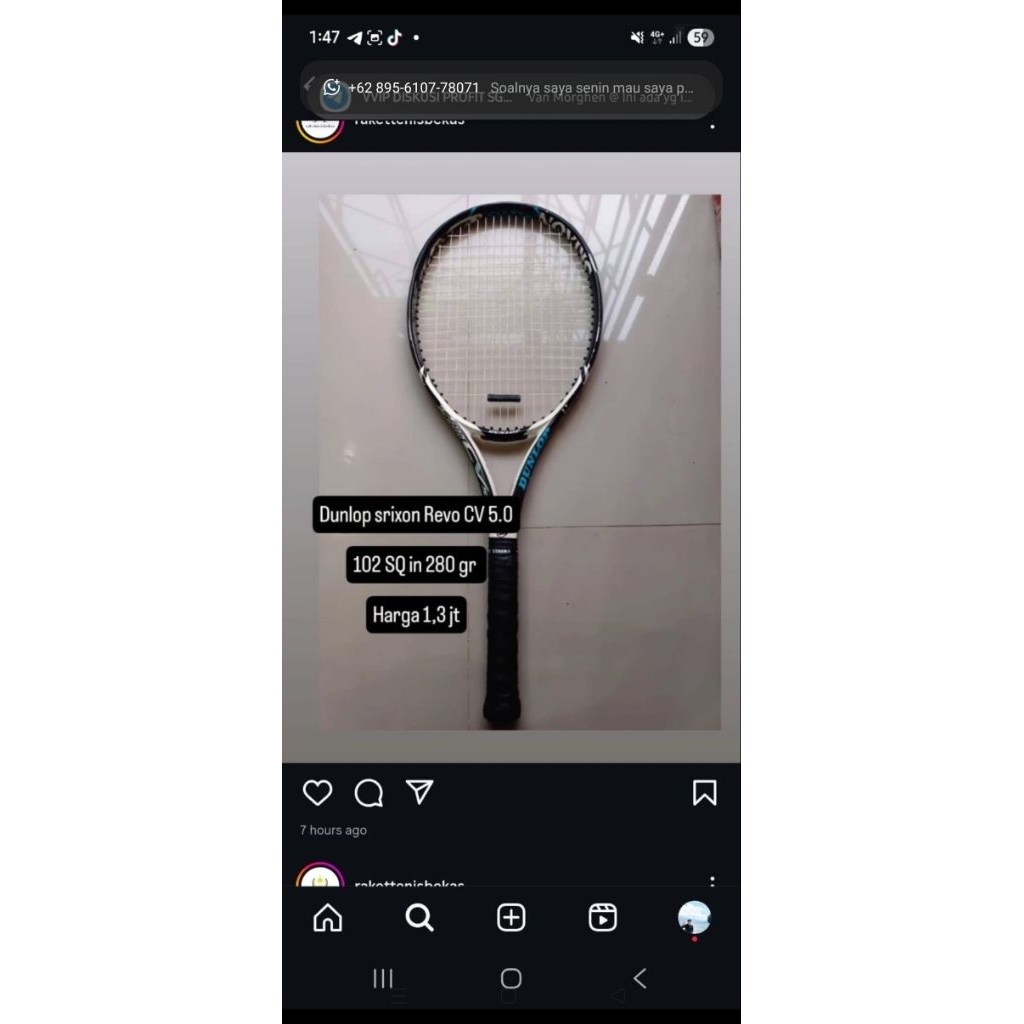 raket tenis dunlop srixon revo