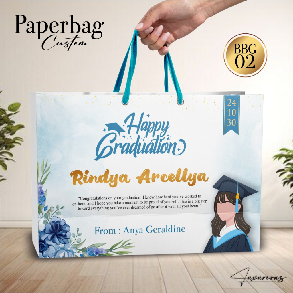 

PAPER BAG CUSTOM GRADUATION BBG - PAPER BAG FULL COLOUR MURAH