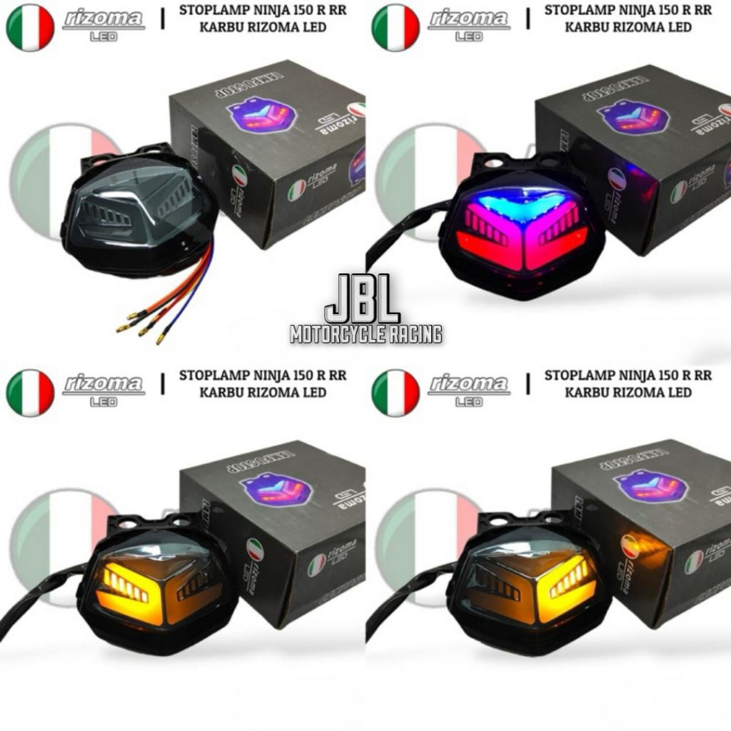 Rizoma Led Racing - Stoplamp Lampu Stop Led Plus Sen Ninja 150 R RR  Ninja 250 Karbu 3in1 Plus Lampu