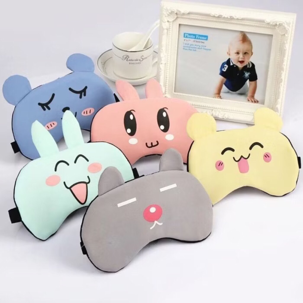 Penutup Mata BTS Ekspresi with Gel Dingin Lembut Masker Tidur Motif Lucu Penutup Mata Karakter Lucu